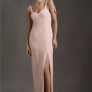 NWT Anthropologie BHLDN Antonia Georgette Shoulder Tie Bridesmaid Dress Size 22W